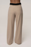 Stone/Black Command Pleat Trouser