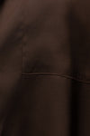 Chocolate Island Ease Collared Satin Top