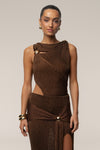 Bronze Luminous Metallic Bodysuit
