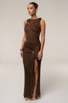 Bronze Hazel Metallic Wrap Skirt