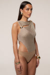 Gold Luminous Metallic Bodysuit