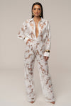 Ivory Organza Floral Pant