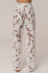 Ivory Organza Floral Pant