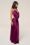 Fuchsia Delmara Cowl Maxi Dress