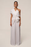 Ivory Clara Wide Leg Pleated Trousers