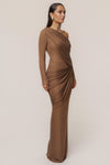 Bronze Opulent Metallic Maxi Skirt