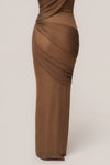 Bronze Opulent Metallic Maxi Skirt