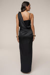 Black Draped Radiance Maxi Dress