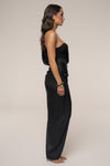 Black Draped Radiance Maxi Dress