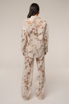Beige Organza Floral Pant