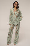 Sage Organza Floral Blouse