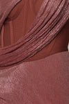 Red Celestina Draped Maxi Dress
