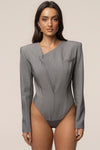 Heather Grey Power Move Bodysuit