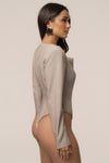 Heather Beige Power Move Bodysuit