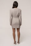 PRE-ORDER Taupe Own the Room Mini Dress
