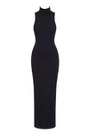 Black Classic Turtleneck Maxi Dress