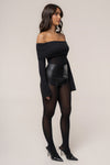 Black Soft Touch Knit Crop Top