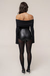 Black Soft Touch Knit Crop Top