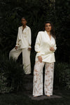 Ivory Organza Floral Pant