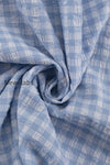 plaid-bow-collar-ruffle-sleeve-mini-dress