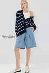 cotton-stripe-v-neck-cardigan