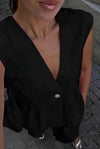 romantic-cotton-v-neck-sleeveless-vest-pants-two-piece-set