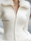 faux-fur-trimmed-two-way-zip-ribbed-knit-cardigan-1