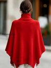 turtleneck-asymmetrical-knit-poncho-sweater