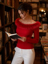 off-the-shoulder-faux-fur-collar-ribbed-knit-sweater