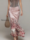 elegant-oil-painting-flower-fishtail-hem-maxi-dress