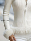 faux-fur-trimmed-two-way-zip-ribbed-knit-cardigan-1