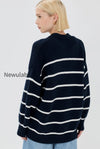 cotton-stripe-v-neck-cardigan